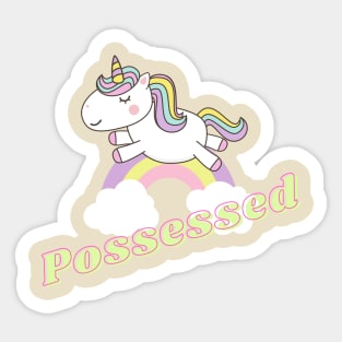 possessed ll unicorn Sticker